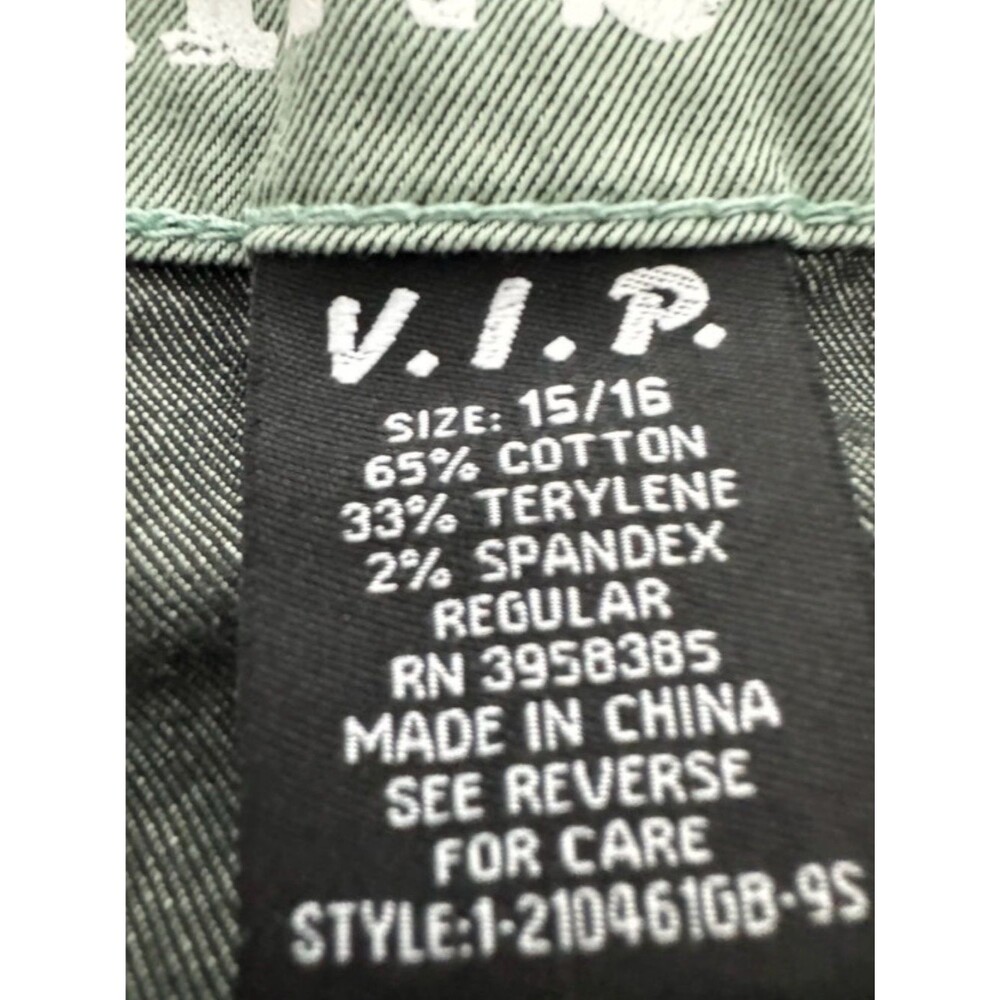 VIP Olive Green Jeans with Branded Waistband - Picture 4 of 5